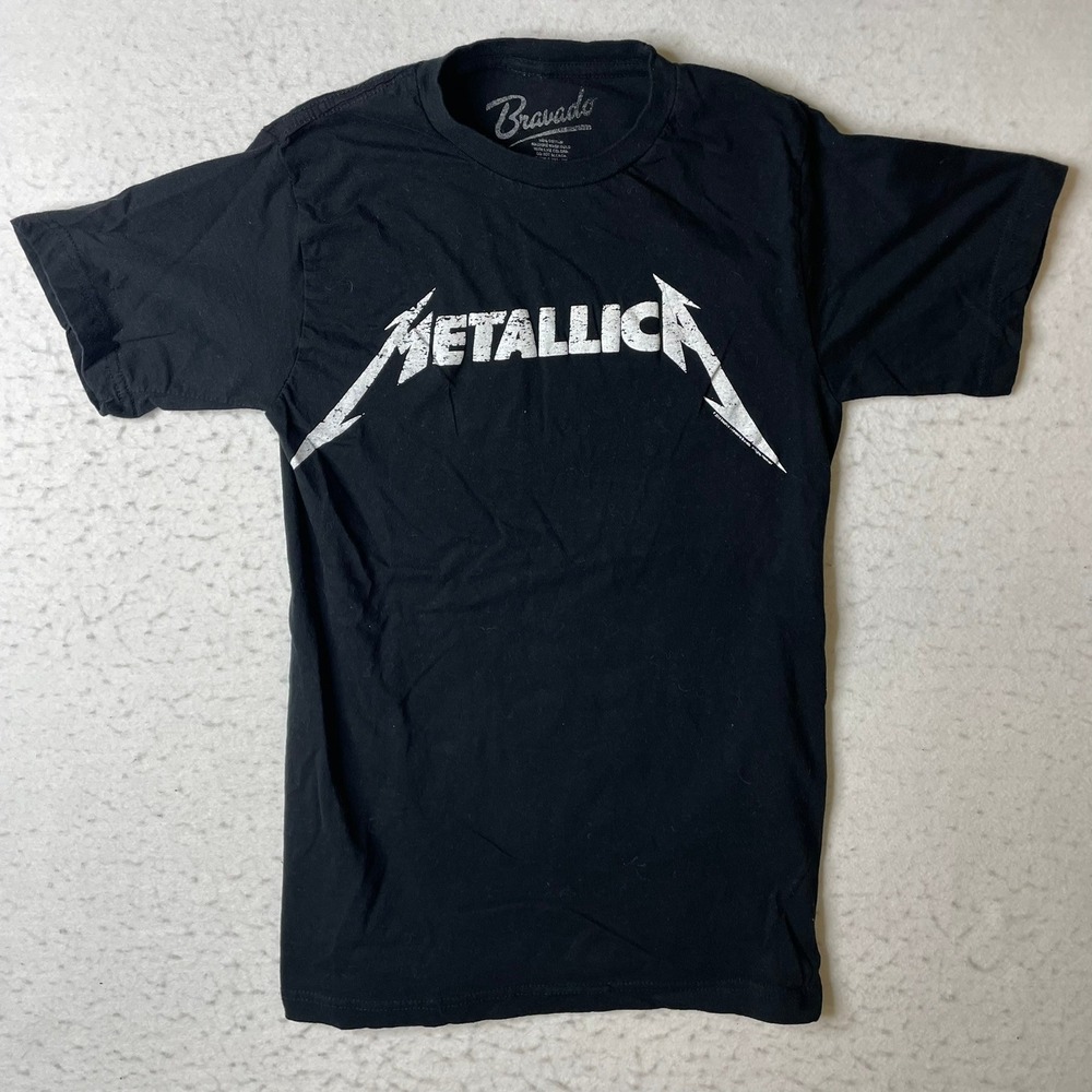 Bravado Metallica Graphic T-Shirt Mens Small Black Short Sleeve Band Music Rock